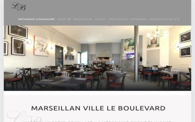 Création de site de restaurant Le boulevard Marseillan